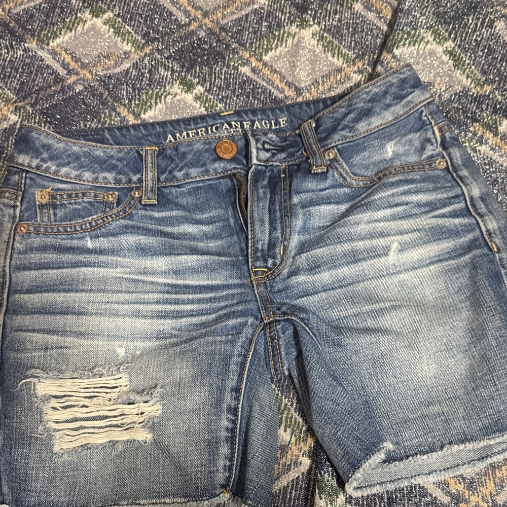 American Eagle Distressed Denim Shorts